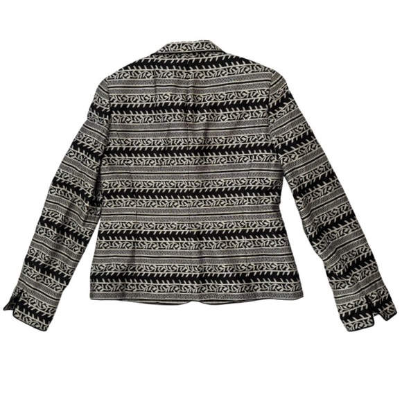 Nina McLemore 100% Silk Patterned Tailored Botton-Down Blazer Jacket Size 6 - Picture 6 of 14